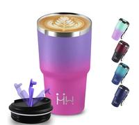 Vaso Termico, 20oz Termo Cafe, sin BPA, Taza Termica, Acero Inoxidable 18/8, Vaso Termo a Prueba de Fugas, Travel Mug, Mantiene 8H Frio/6H Calor, para Viajes, Cafetería, Escuela, Gimnasio, Oficina