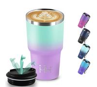 Vaso Termico, 20oz Termo Cafe, sin BPA, Taza Termica, Acero Inoxidable 18/8, Vaso Termo a Prueba de Fugas, Mantiene 8H Frio/6H Calor, Doble Aislamiento, para Viajes, Cafetería, Oficina, Gimnasio