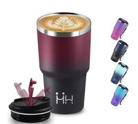 Vaso Termico, 20oz Termo Cafe, sin BPA, Taza Termica, Acero Inoxidable 18/8, Vaso Termo a Prueba de Fugas, Mantiene 8H Frio/6H Calor, Doble Aislamiento, para Viajes, Gimnasio, Cafetería, Oficina