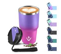 Vaso Térmico 600ml 20oz, Taza Termica Café para Llevar 304, Botella Agua Acero Inoxidable, Termo Café Hermético, Taza Aislante Hermética al Vacío con Tapa para Viaje, Gimnasio, Oficina, Sport