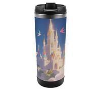 Vaso térmico al vacío Cloud - Castle in The Sky - Botella de agua de viaje de acero inoxidable de 13 oz con aislamiento al vacío, taza de café de doble pared a prueba de fugas