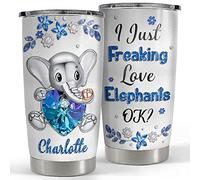 Vaso Termico Isotérmica Tazas De Viaje Isotérmica Taza Termica De Viaje Para Auto Navidad Amigo 590 Ml Joyería Personalizada Con Forma De Vaso De Elefante. ¡A Just Freaking Loves Elephants!