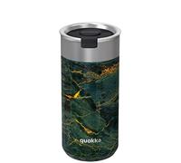 Vaso térmico Quokka Boost Greenstone de acero inoxidable 400 ml con infusor para té y café - Doble pared al vacío, boca ancha, sin condensación, idea de regalo