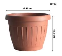Vaso Terra Redondo para Plantas Jardín Exteriores en Plástico Ø 15-70 cm
