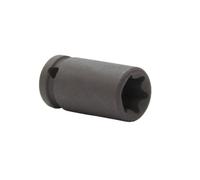 vaso - vaso impacto 1/4" tipo torx e-5, acero de resistencia, ideal para atornillados en espacios reducidos, compatible con varias herramientas.