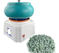 Vaso vibratorio de 17 pulgadas para pulido de piedra, máquina lapidaria para moler ágata de jade, vaso de roca resistente con barril vibrador