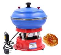 Vaso vibratorio eléctrico, kit profesional de vasos de roca, máquina pulidora por vibración, pulidora eléctrica, fuerte capacidad de carga for moler jade y accesorios de joyería