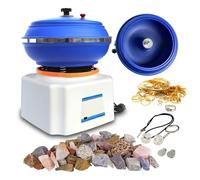 Vaso vibratorio para pulir piezas de metal, joyas y rocas, vaso eléctrico resistente de 6,2 L con vibración avanzada, cuenco para lapidaria y fabricación de joyas