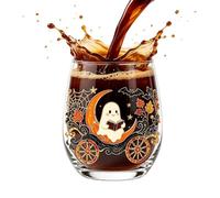 Vaso Vidrio Halloween Calabaza Vaso Vino Estético Vidrio Calabaza Fantasma