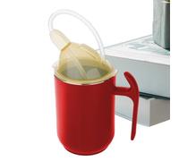 Vasos a prueba de derrames para ancianos, taza de alimentación a prueba de derrames con asa, tazas de hospital con tapa, suministros seguros para trastornos, personas, compañeros de trabajo, amantes