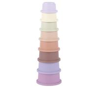 Vasos apilables de conejo, 8 piezas de juguetes de conejo multicolor, juguetes reutilizables de enriquecimiento de animales pequeños para conejos, cobayas y mascotas, tazas de juego interactivas