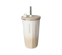 Vasos de acero inoxidable aislados al vacío con tapa de popote, contenedor de bebidas de grado alimenticio para viajes diarios, deportes, botella de agua de acero inoxidable aislada al vacío