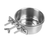 Vasos de acero inoxidable con soporte de abrazadera para pájaros, loros, cacatúas, periquitos, guacamayos, pinzones, tortolitos, animales pequeños