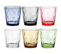 Vasos De Acrílico Con Apariencia De Cristal, 6 Piezas 300ml, Vasos De Colores, Ideales Para Agua, Zumo, Café Helado Y Refrescos