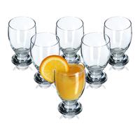 Vasos de agua KADAX, juego de 6, juego de vasos decorativos, 250 ml, Marie
