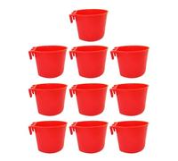 Vasos de agua para gallinas - Tazón de alimentación para pájaros - 10 piezas 240 ml gran apertura para ganar espacio bebedero para gallinas y pájaros