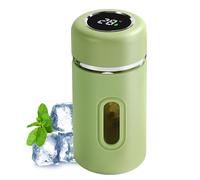 Vasos De Bebida De Vidrio - Botella De Vidrio De 280 ml Con Tapón - Glass Water Cup - Water Glasses - 280 ml Drinking Bottles | Portable Tea Mug with Stand Function and Real-Time Temperature Display