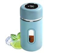 Vasos De Bebida De Vidrio - Botella De Vidrio De 280 ml Con Tapón - Glass Water Cup - Water Glasses - 280 ml Drinking Bottles | Portable Tea Mug with Stand Function and Real-Time Temperature Display