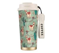 Vasos de café de acero inoxidable con aislamiento al vacío, taza de viaje de doble pared, 18 onzas, estampado de llamas