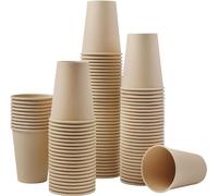 Vasos de Cartón Desechables Café,Para Expresso de 200ml,100% Biodegradables, Reciclables, Apto Bebidas Calientes y Frias,Ideales para Café, Té, Cumpleaños (1000pcs, Kraft)