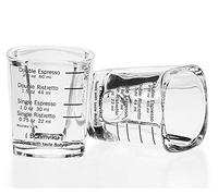 Vasos de chupito para café expreso, vaso medidor de vidrio líquido pesado para Baristas 56 g para un solo chupito de Ristretto