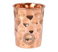 Vasos de cobre puro para beber agua, salud ayurvédica, vasos de cobre puro, 300 ml (diamante)