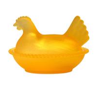 Vasos de cristal para gallina en nido, plato de dulces con tapa, cuenco retro, decoración de mesa para el hogar, cocina, tarro de cristal con tapa