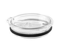 Vasos de cristal - Taza de café de 3,35 pulgadas, tapas ajustables para vasos, transparentes como café para disfrutar de bebidas con paja, cubiertas portátiles a prueba de derrames para vasos de boca