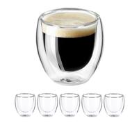 Vasos de doble pared Vasos de café Doble vaso Juego vasos de espresso set de 6