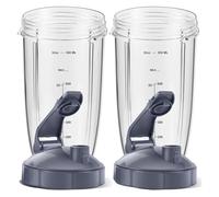 Vasos De Licuadora De 32oz Con Tapa Superior Y Juntas De Goma, Compatibles Con NutriBullet, Accesorio De 600w/900w, 2 Uds.