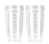 Vasos De Licuadora For Jugo De 32oz, Paquete De 2 Repuestos, Compatibles Con NutriBullet, Piezas De Licuadora De 600W Y 900W(2pcs 32oz scale cup)