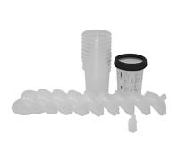 Vasos de mezcla de pintura resistentes - Vasos mezcladores de pintura para epoxi y resina | Vasos de mezcla y medición de pintura | Herramienta agitadora de 400 ml epoxi 5 tapones accesorios