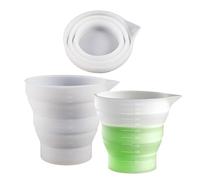 Vasos de mezcla de resina epoxi, taza medidora telescópica de silicona, dispensador de tazas de molde para fundición, tazas medidoras de resina, taza de mezcla de medición de molde para moldear,