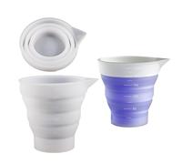 Vasos de mezcla de resina epoxi, taza medidora telescópica de silicona, dispensador de tazas de molde para fundición, tazas medidoras de resina, taza de mezcla de medición de molde para moldear,