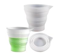 Vasos de mezcla de resina epoxi, vaso plegable de resina de silicona, moldes de resina, taza de mezcla de medición de molde, dispensador de moldes de silicona, moldeado, teñido, fabricación, artes y