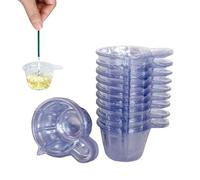 Vasos de Mezcla Epoxi de Plástico Transparente, Medidores, Tazas de Pigmento, Resina Epoxi, Graduadas, 40ml, 100pcs