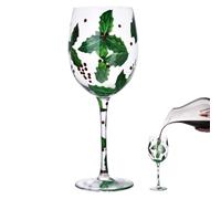 Vasos de Navidad - Cuerpo transparente hecho a mano, diseño decorativo esmerilado, estructura ligera, cristalería, brindis alegres y una presentación elegante