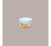 Vasos de papel para helado Emoticon, 120 x 250 cm, recipientes de cartón para alimentos, color negro y blanco