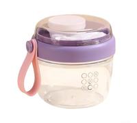 Vasos de parfait de yogur, taza portátil de desayuno de 650 ml para cereales, ensalada, avena, mango ergonómico, apto para lavavajillas, blanco/azul/morado (morado)