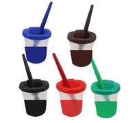 Vasos de pintura a prueba de fugas: sin derrames, recipiente de pintura, recipiente de mezcla a prueba de fugas, soporte de arte con tapa segura, recipientes duraderos para pinturas acrílicas | Tazas