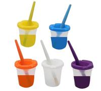 Vasos de pintura sin derrames: herméticas reutilizables sin soporte para derrames, contenedores de pintura para suministros de arte, perfectos para uso escolar en el aula, actividades de aprendi