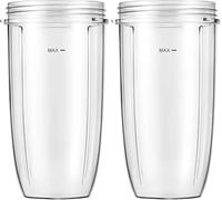 Vasos de repuesto for licuadora, compatibles con Nutribullet, 32 oz, 600 W/900 W (paquete de 2), aptos for lavavajillas a prueba de fugas, a prueba de fugas, sellados, fáciles de limpiar