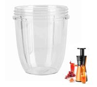 Vasos de Repuesto para Batidora Exprimidora, Vasos de Licuadora de 18/24 oz, Piezas de Repuesto de Taza Transparente para Exprimidor con Tapa Tarro Reemplazo Taza para Extractor 900 W (18 onzas)