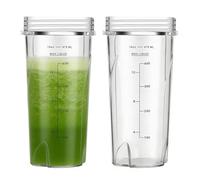 Vasos de repuesto para licuadora de 16 onzas para Ninja, taza de batido de una sola porción compatible con Nurti Ninja Professional Blender BL620C BL660 BL663 BL770 BL780 QB3001SS piezas de repuesto