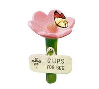 Vasos de riego de mariposas - Bebederos de abejas en forma de flor | Vasos de alimentación higiénicos y coloridos para polinizadores sedientos para jardín, césped y terraza