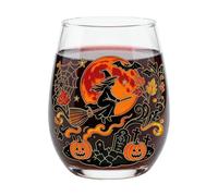Vasos De Vidrio Halloween Copa de Vino Estética Gótica de y Calabaza