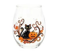Vasos De Vidrio Halloween Copa Vino Sin Tallo 400 Mililitros Estética