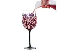 Vasos De Vino Genéricos Pintados A Mano - Cristalería De Árbol De Cuatro Temporadas De 450 Ml | Copas De Vino De Arte Pintadas A Mano De Vidrio De 2.76x8.66 Pulgadas, Cristalería Para Winne