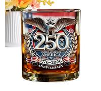 Vasos de whisky - 250 - Decoración de mesa patriótica estadounidense - Vasos para hombre vasos de alcohol - para bourbon vino licor hogar cocina bar día de la independencia cumpleaños