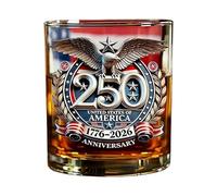 Vasos de whisky | 250 vasos conmemorativos de la bandera estadounidense - vasos de whisky - para vino bourbon, licores, casa, cocina, bar, día de la independencia, fiesta, cumpleaños